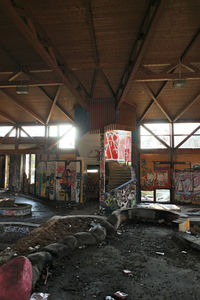 Interior of abandoned building