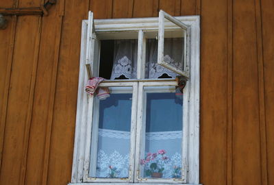 Close-up of window of house