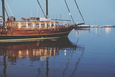 Boats in harbor