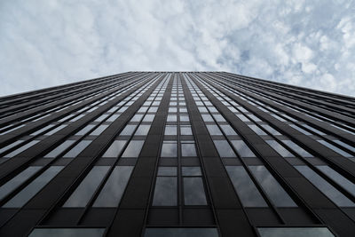 Low angle view of modern building against sky