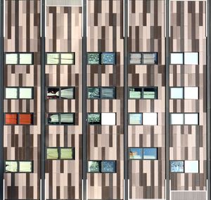 Abstract striped facade