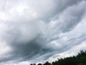 Low angle view of storm clouds in sky