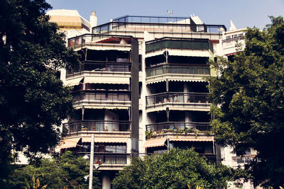 Low angle view of building against clear sky