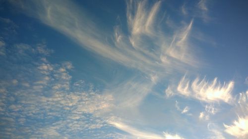 Low angle view of clouds in sky