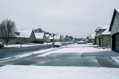 Empty road against clear sky