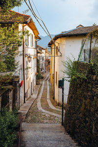 Alley in the historic center of the village of orta san giulio