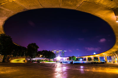 Illuminated city at night