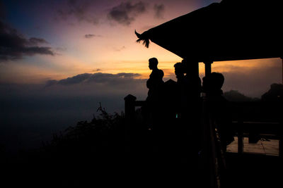 View of landscape at sunset