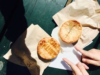 Cropped image of person holding ice cream