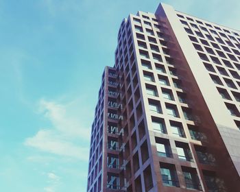 Low angle view of modern building against sky