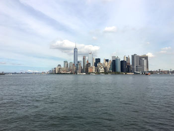 Scenic view of manhattan 