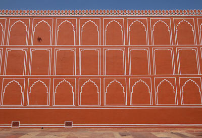 Low angle view of building against clear sky