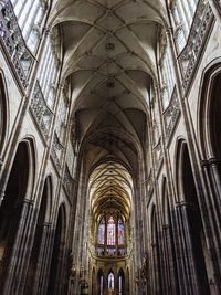 Low angle view of ceiling of historic building