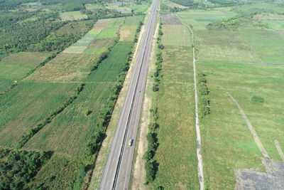 Aerial view of agricultural field