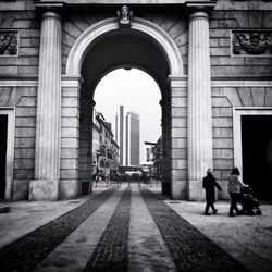 People walking in city