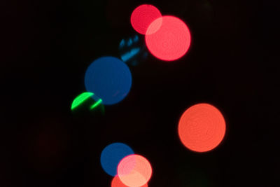 Defocused image of illuminated lights