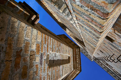 Low angle view of built structure against clear sky