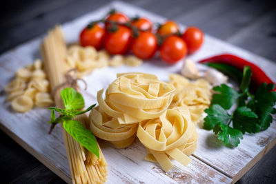Close-up of fruits served on table
