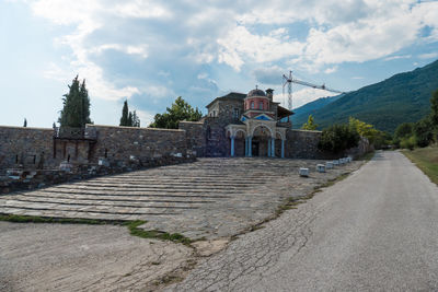 Exterior of historic building against sky