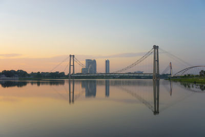 Bridge over calm sea