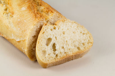 High angle view of bread in plate