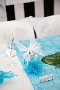 Close-up of glass with water on table