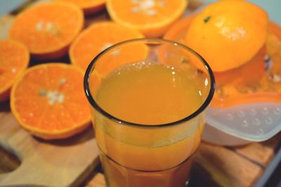 Close-up of orange juice