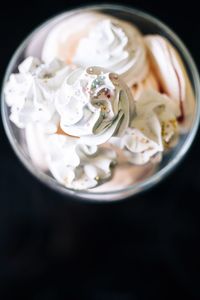 High angle view of food in bowl