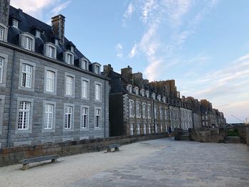 Exterior of old building against sky