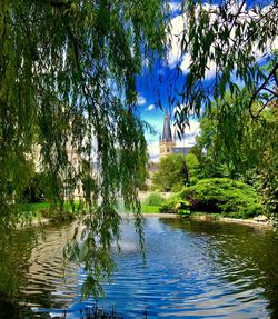 Scenic view of river against sky