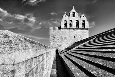 Low angle view of historical building against sky