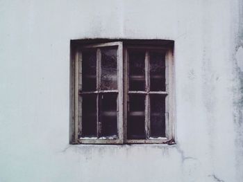 Closed window of house
