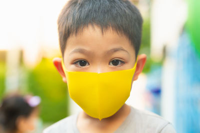 Close-up portrait of cute boy