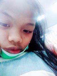 Close-up portrait of cute girl