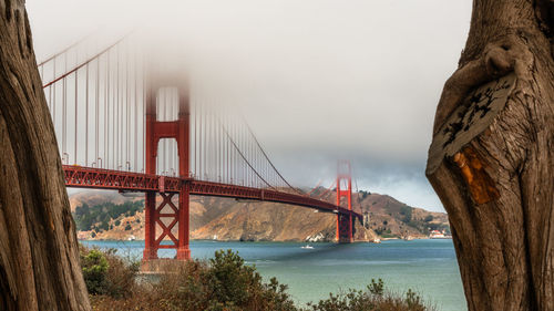 Golden gate bridge against sky