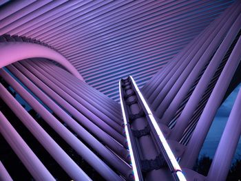 Full frame shot of illuminated metallic structure