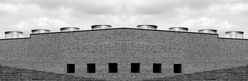 Low angle view of built structure against the sky
