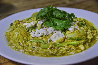 Close-up of food served in bowl