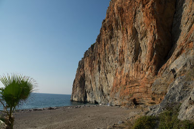 Scenic view of sea against blue sky