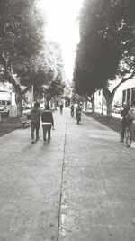 People walking on footpath