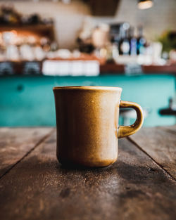 Close-up of coffee on table