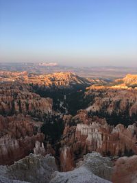 Aerial view of a rock formations