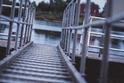 Close-up of bridge over river