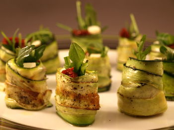 Close-up of dessert in plate