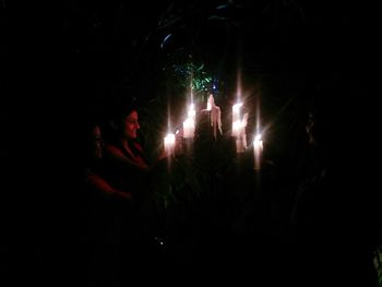 View of man at night