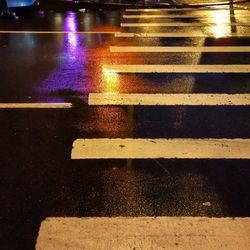 View of road at night