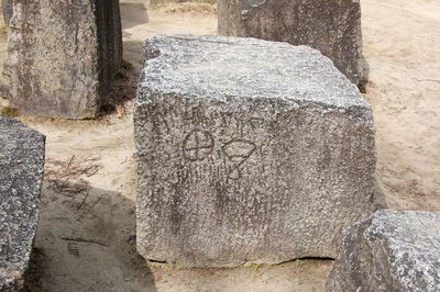 Close-up of sculpture