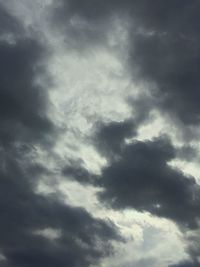 Low angle view of cloudy sky