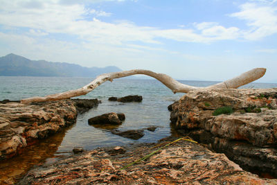 Rocks in sea