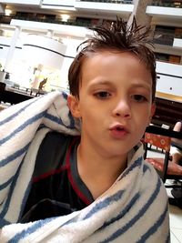 Close-up portrait of boy